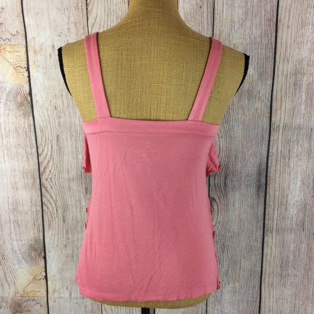**SOLD** Pink Sleeveless Tiered Ruffle Tank Top - Picture 2 of 7